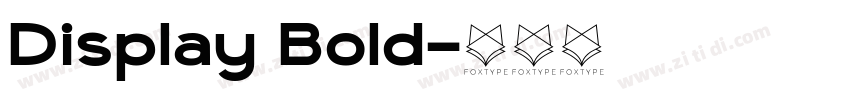 Display Bold字体转换